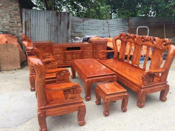 Mẫu bàn ghế phòng khách Minh Quốc Đào gỗ xoan ta(2)