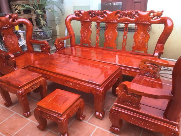 Mẫu bàn ghế phòng khách Minh Quốc Đào gỗ xoan ta(3)