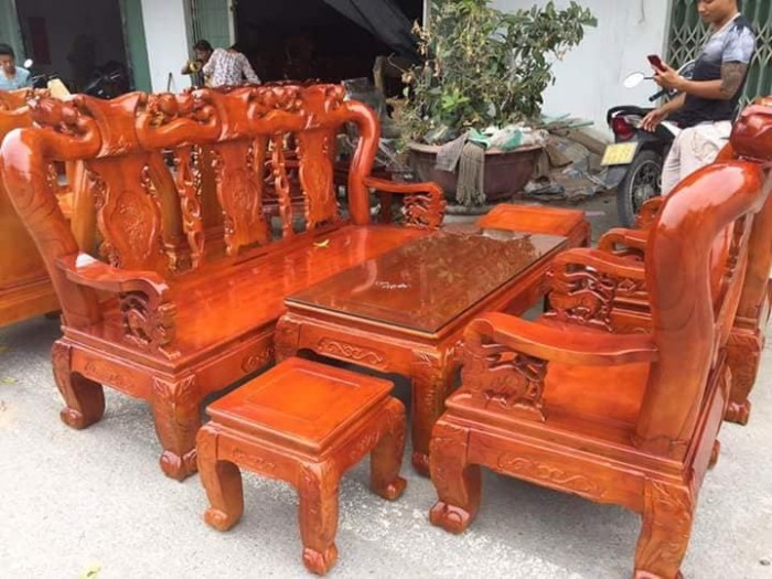 Mẫu bàn ghế phòng khách Minh Quốc Đào gỗ xoan ta(7)
