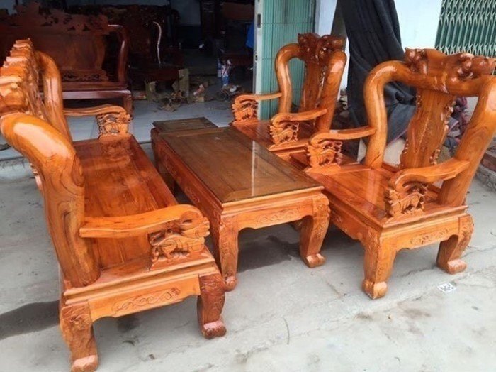Mẫu bàn ghế phòng khách Minh Quốc Đào gỗ xoan ta(10)