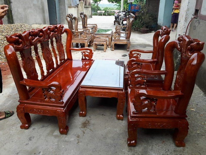 Mẫu bàn ghế phòng khách Minh Quốc Đào gỗ xoan ta(14)