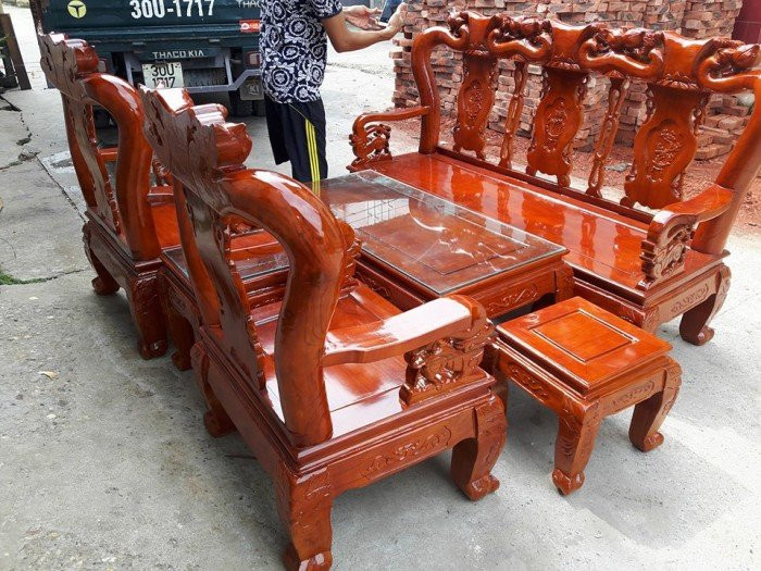 Mẫu bàn ghế phòng khách Minh Quốc Đào gỗ xoan ta(15)
