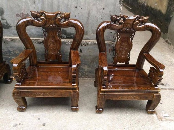 Mẫu bàn ghế gỗ phòng khách Minh Quốc tràm PU giả mun(7)