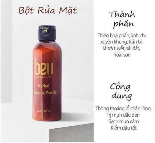 Bột thảo dược rửa mặt hằng ngày Beu 