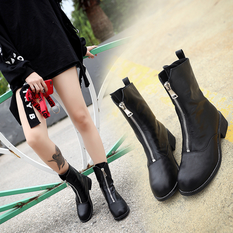 Mua giày bốt da nữ Ulzzang mới nhất 2019 được giảm 50k!
