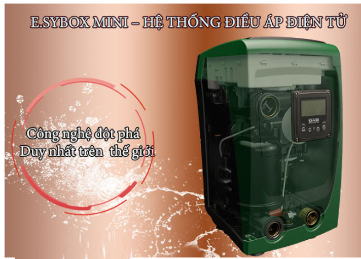 Máy bơm tăng áp biến tần Esybox mini nhỏ gọn đẩy cao lên đến 55 mét
