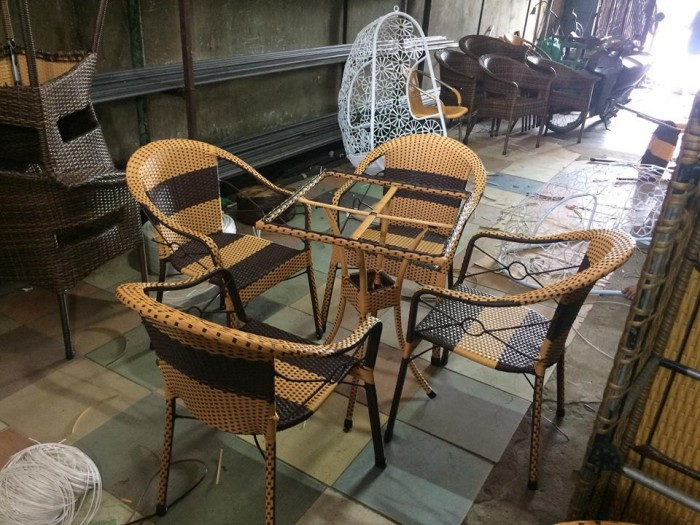 Mẫu bàn ghế giả mây đẹp