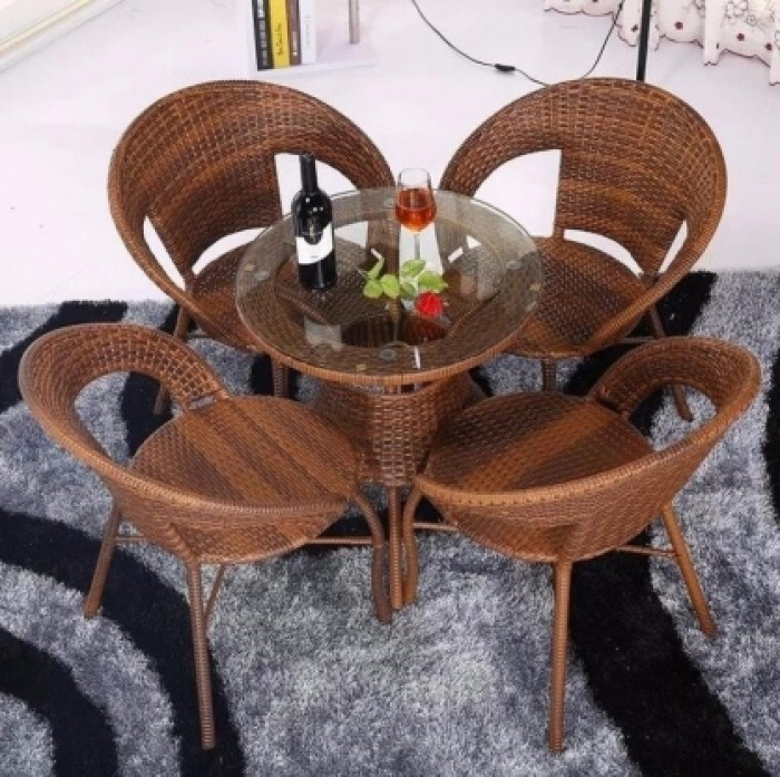 Mẫu bàn ghế giả mây đẹp(5)