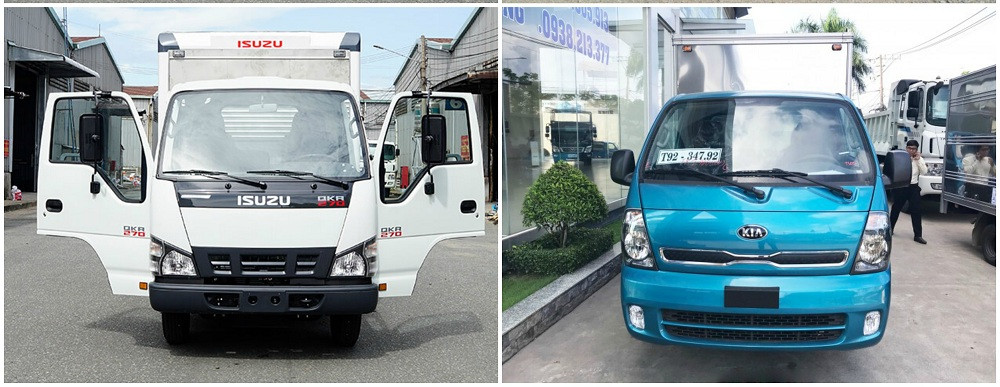 So sánh xe tải Isuzu 1.9 tấn và xe tải Kia 1.9 tấn về thiết kế