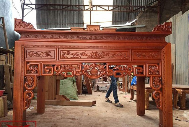 Địa chỉ bán án gian thờ gỗ gụ chạm khắc theo yêu cầu