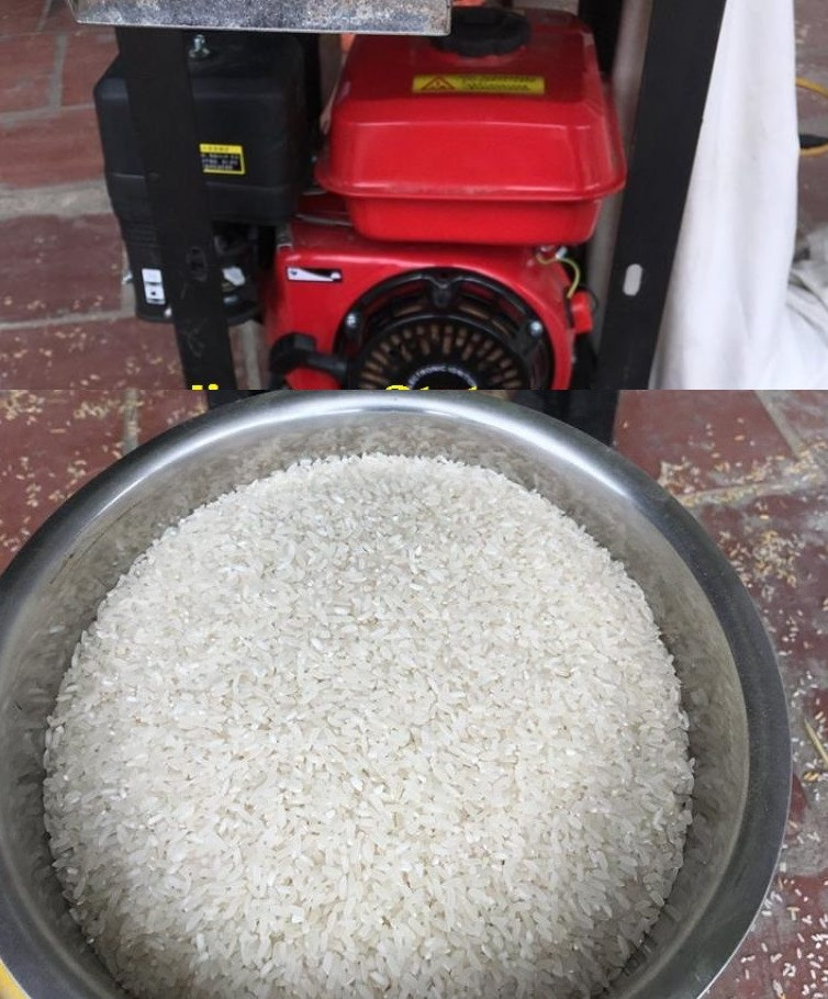 Máy gạo gạo mini, máy xát gạo gia đình chỉ 1 lần sạch vỏ trấu, không bị nát hạt gạo
