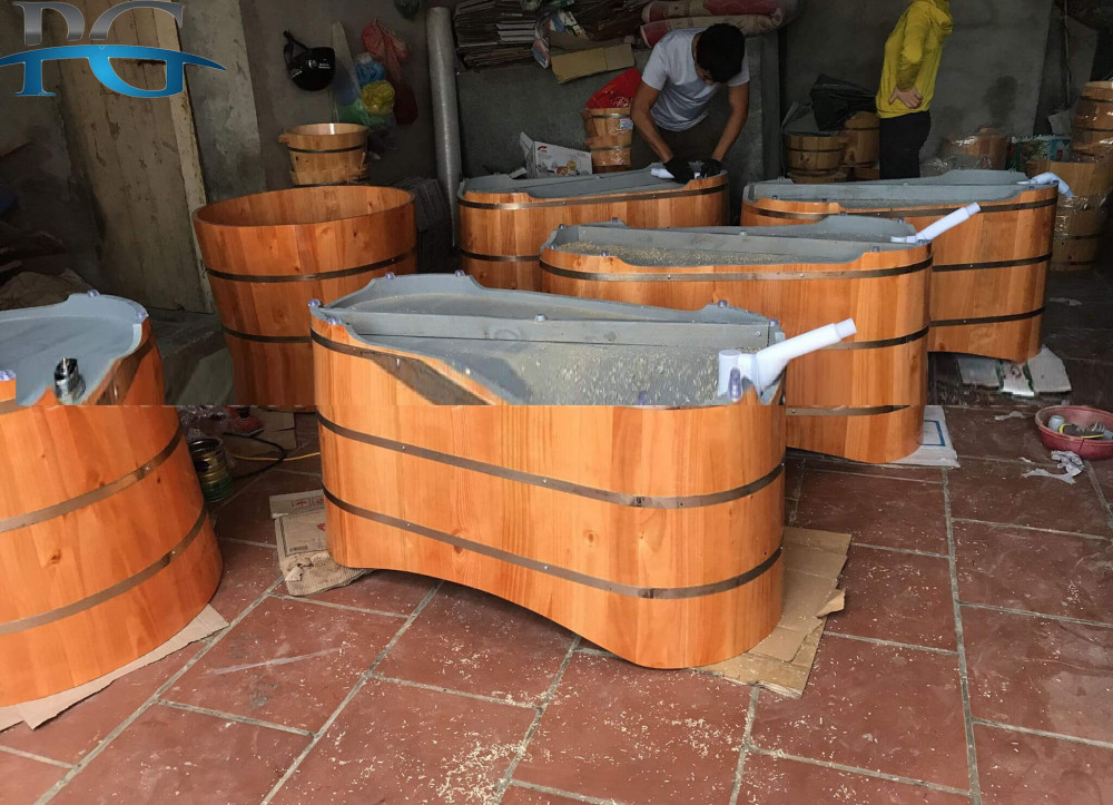 Bán bồn tắm gỗ thông nhập khẩu - Cơ sở Nội Thất Phòng Tắm tại Đọi Tam, Đọi Sơn, Hà Nam