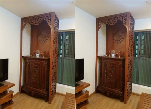 Làm đẹp từ vách ngăn CNC cho khu vực bàn thờ(2)