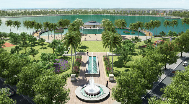 Thảm thực vật đa dạng tại Vinhomes Riverside – The Harmony (Hình ảnh chỉ mang tính chất minh họa)