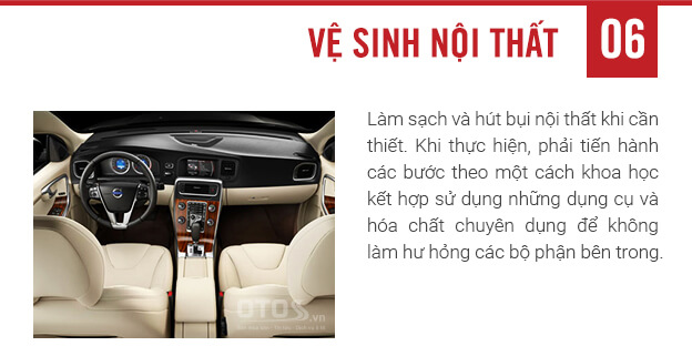 Bước 6: Vệ sinh nội thất