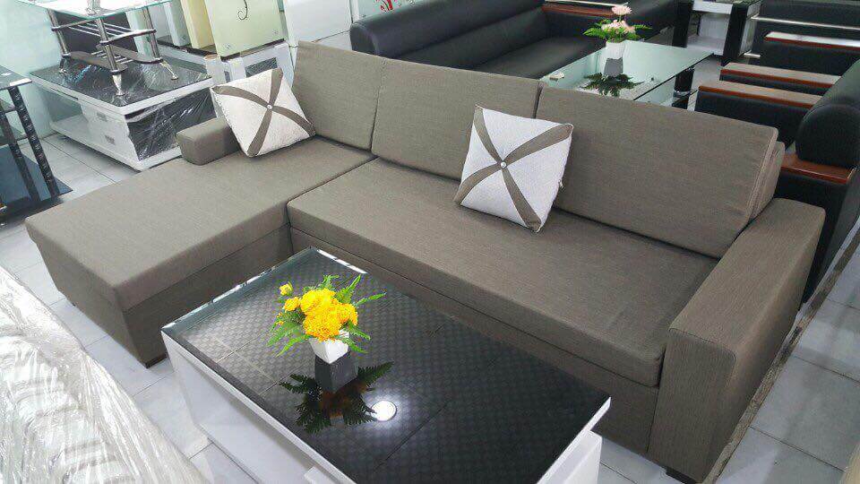 Mẫu sofa nỉ cho phòng khách nhỏ hiện đại (3)