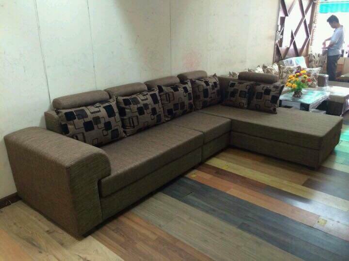 Mẫu sofa nỉ cho phòng khách nhỏ hiện đại (2)