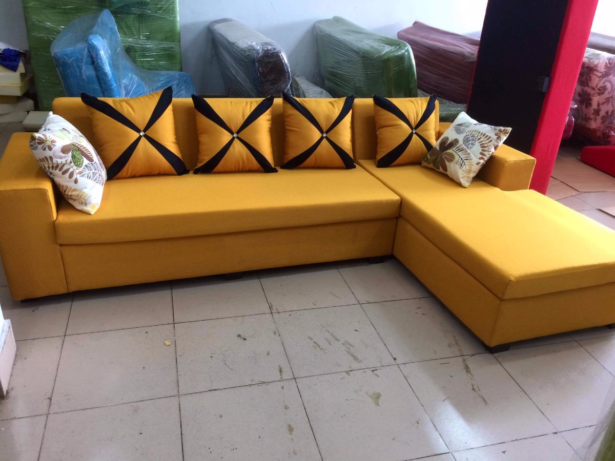 Mẫu sofa nỉ cho phòng khách nhỏ hiện đại (8)