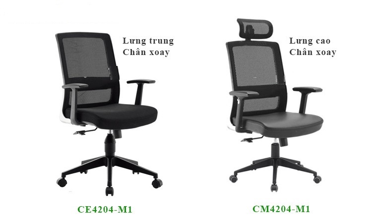 Ghế văn phòng chân xoay chất lượng tốt giá rẻ TPHCM - Nội thất Furni JSC