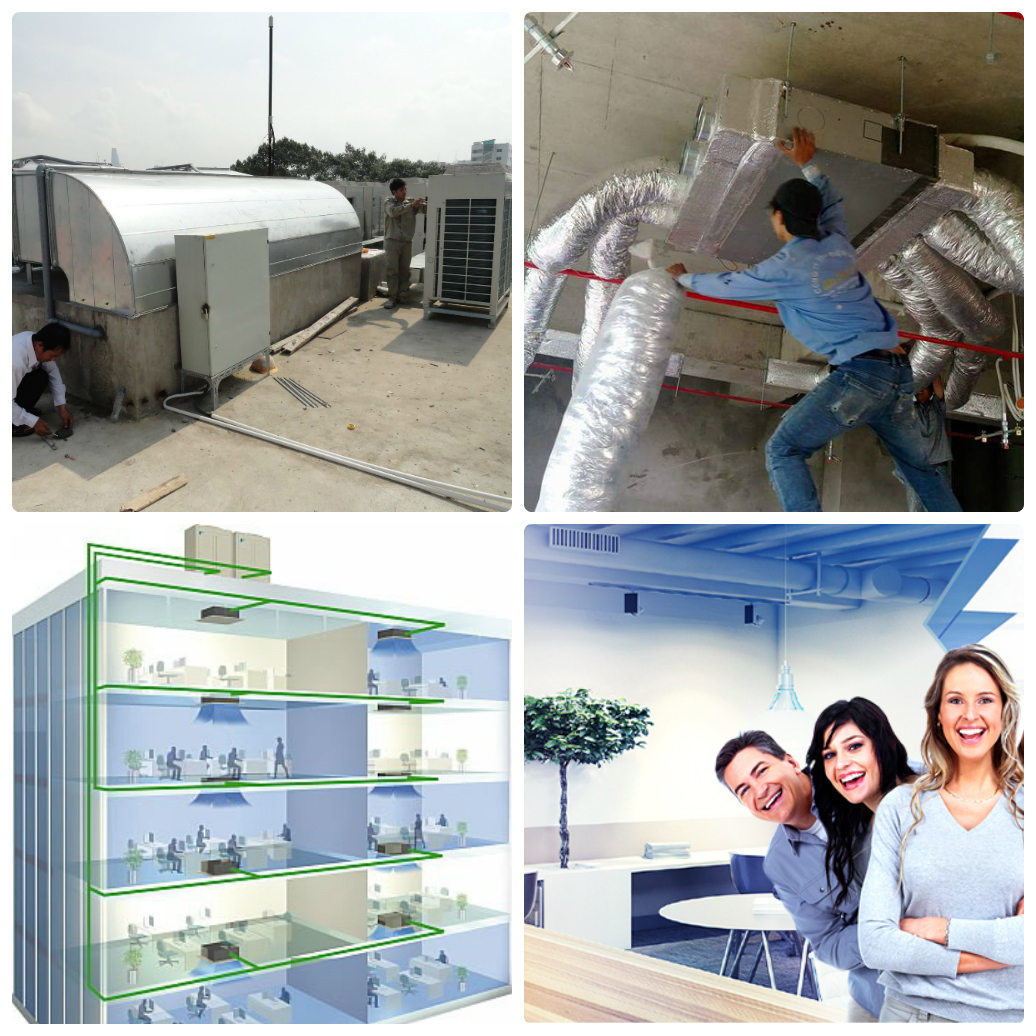 Hướng dẫn cách lắp đặt máy lạnh giấu trần (âm trần) nối ống gió đúng kỹ thuật và an toàn