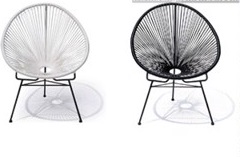 Ghế thư giãn ACAPULCO dây Vinyl đan, khung sắt sơn