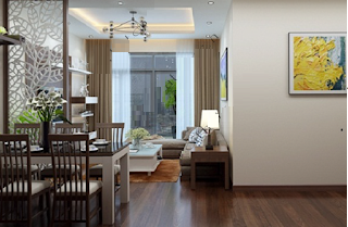 Ngăn cách hoàn hảo giữa phòng khách và bếp