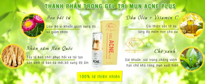 Lợi ích khi sử dụng gel trị mụn Ruby