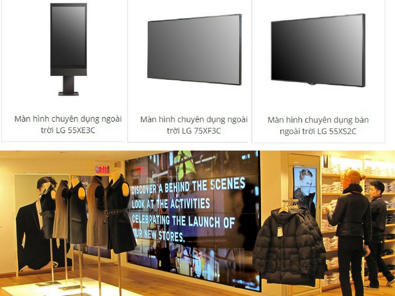 Chọn màn hình quảng cáo phù hợp với không gian thương mại