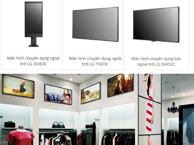 Chọn màn hình quảng cáo phù hợp với không gian thương mại