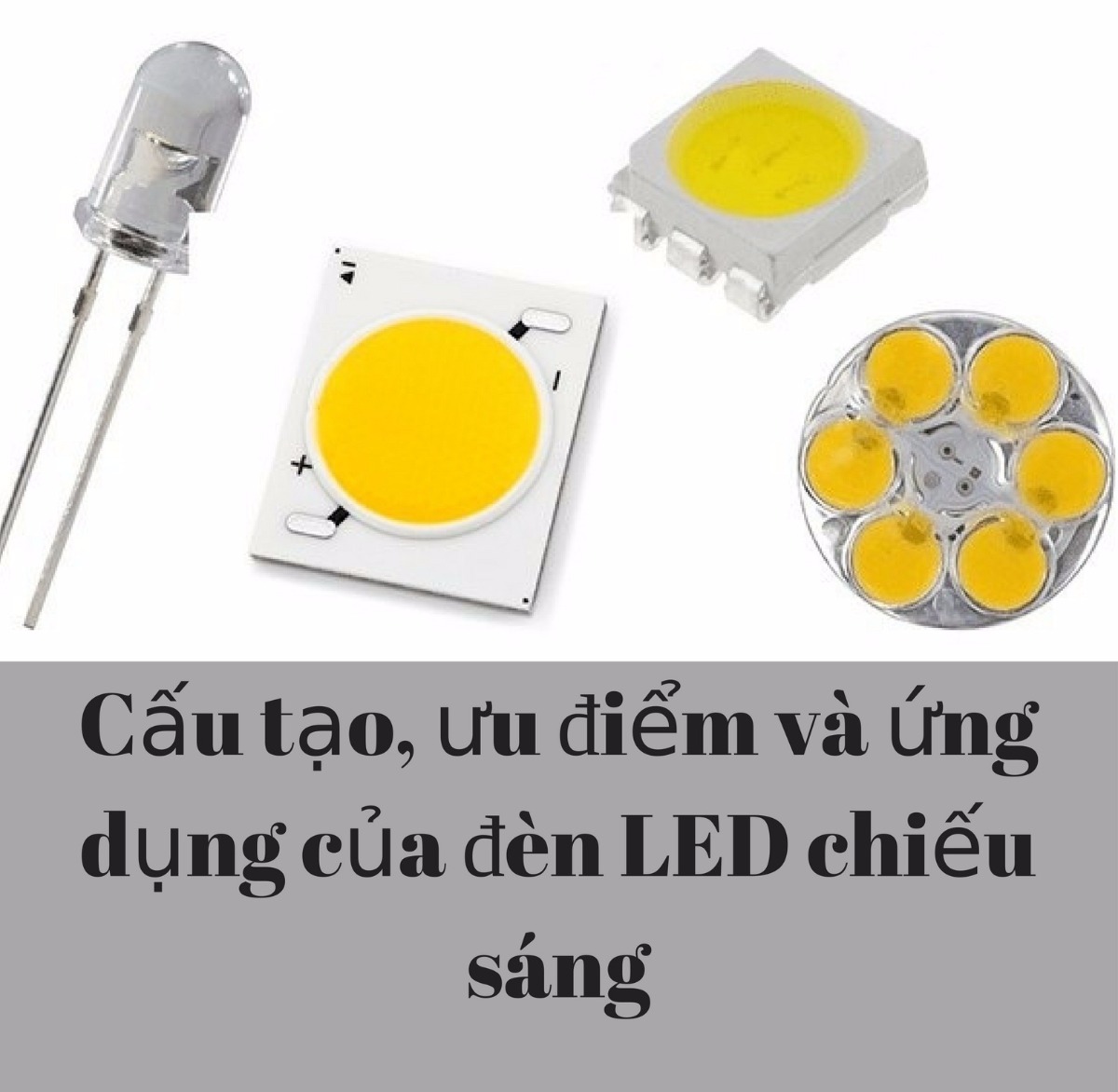 Cấu tạo, ưu điểm và ứng dụng của đèn LED chiếu sáng
